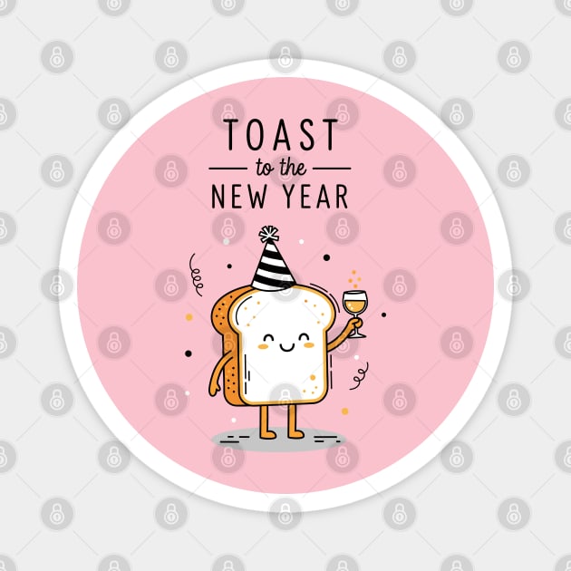 Toast to the New Year Magnet by enrynz